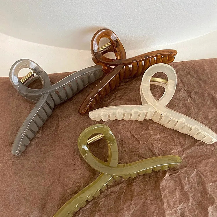 13 CM Fashion Cutely Large Acetate Hair Claw for Women Accesorios Para El Cabello Good Quality Transparent Hair Claw Xxl