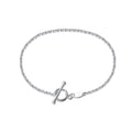 Wholesale Fine Jewelry 925 Sterling Silver Rolo Belcher OT Clasp Bangle Bracelet Toggle Buckle Round Belcher Chain Bracelets