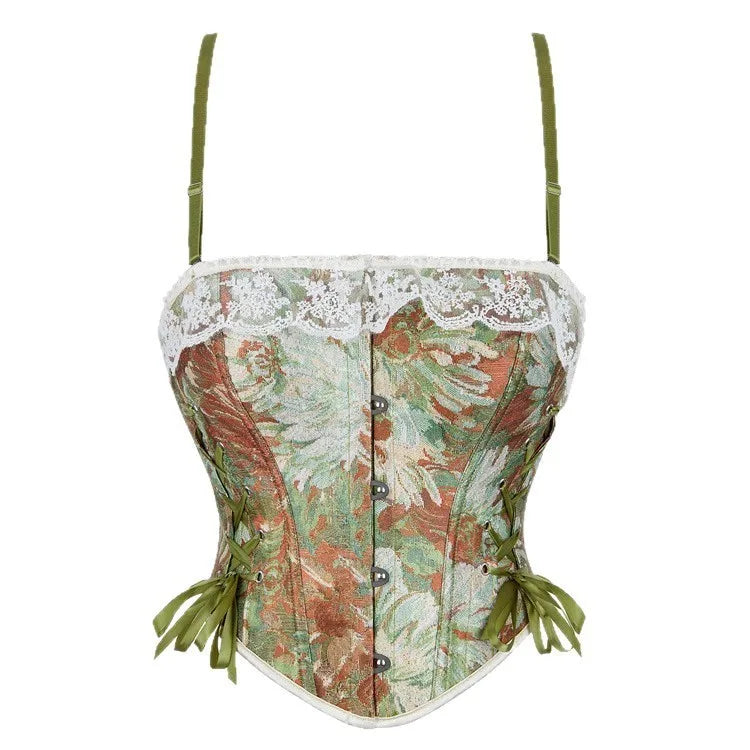 Plus Size Women High Compression Shapewear Corset Bustier Back Lace-Up Waist Trainer Body Shaper for Daily Party MegaBDM