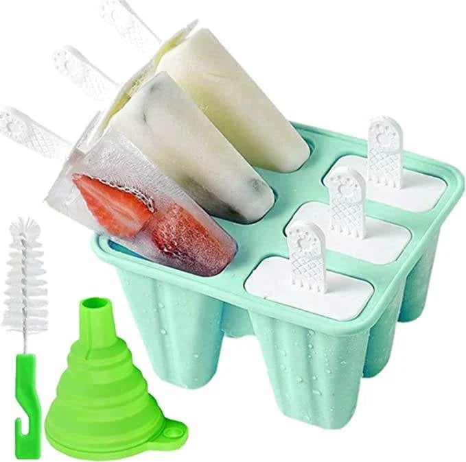 Popsicle Maker Popsicle Molds 6 Pcs Silicone Ice Pop Molds BPA Free Popsicle Mold Reusable Release Ice Pop Make