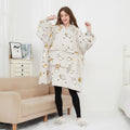 Original Factory Hooded Wearable Sweatshirt Printed Custom Flannel Fleece Sherpa Oversized Blanket Hoodie