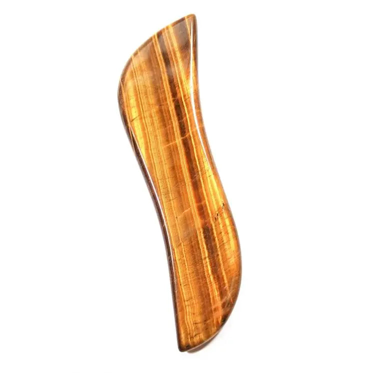 Diy Natural Yellow Tiger Eye Natural jade beauty iridescent gua sha board massage stones