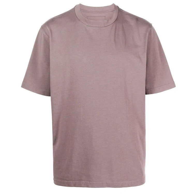 Men's 100% Cotton Luxury Loose Oversized Rib Crew Neck Plain Tee Custom Logo Blank T-shirt Solid Pattern Men's Oversized T-shirt