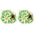 Artificial Chrysanthemum Tribute Bouquets Cemetery Sacrifice Flowers for Altar Memorial Tomb and Grave Sites Decoration