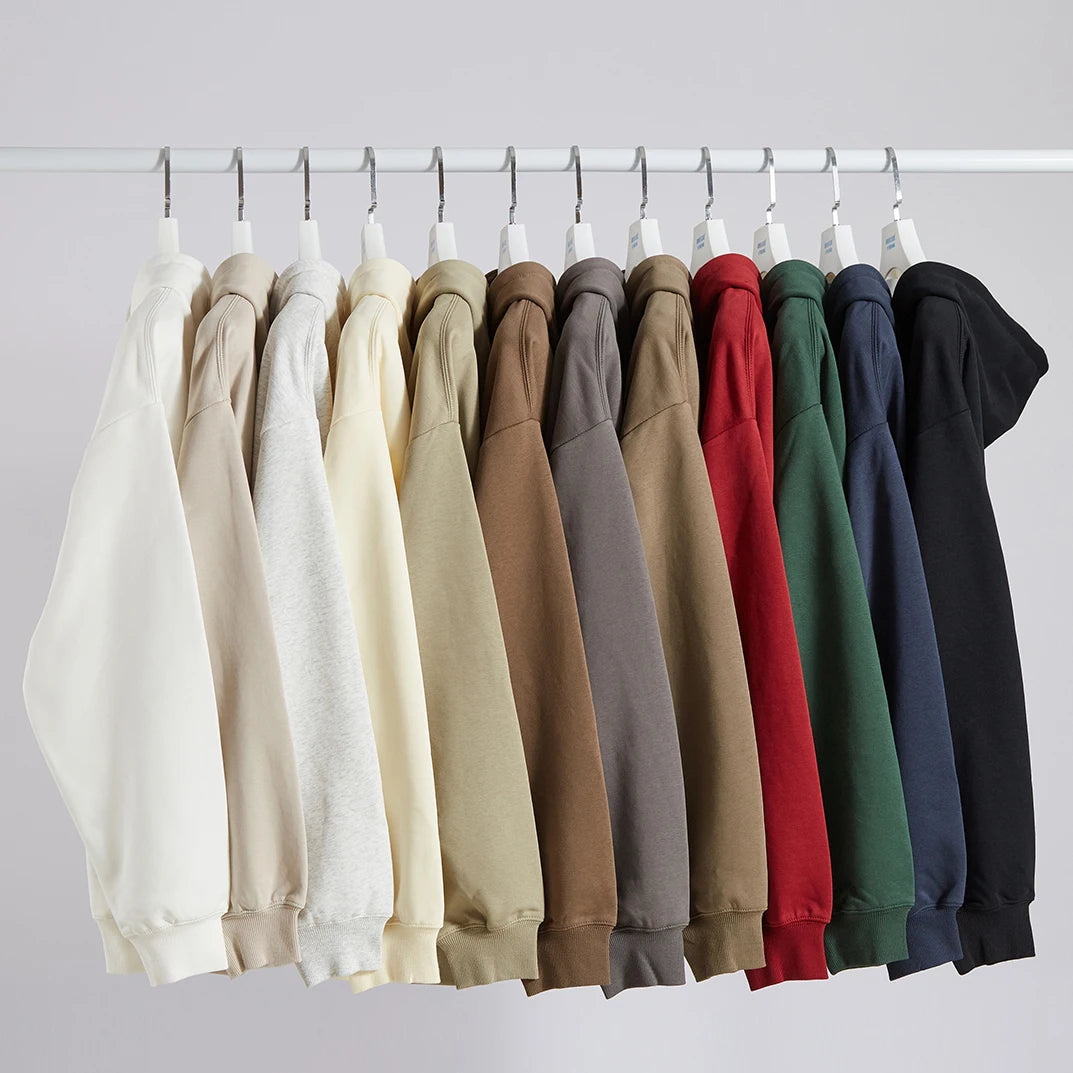 Zip Hoodies Custom LOGO Oversize CVC Terry Hoodies Sweatshirt Sweater Clothing Manufacturers Women Unisex Plain Blank Hoodie Men