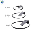 Wholesale Black Coated Steel Wall Mounted Flower Pot Tray Bracket Plant Holder with Ring -Stamped Process