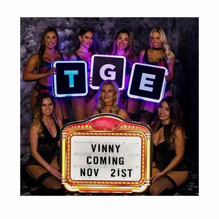 Acrylic VIP LED Interchangeable Letter Box Shields Display for Party Lounge Bar Night Club