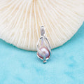 C030084 Sterling Silver Freshwater Pearl Cage Pendant Necklace Jewelry Locket for Pearl Party