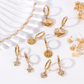 HOVANCI Non Tarnish Water Proof Jewelry Manufacturer Women 18k Gold Plated Stainless Steel Jewelry Heart Star Zircon Earring