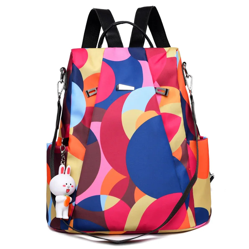 2022 New Casual Women's Oxford Backpack Fashion Trend Multifunctional Large-capacity Anti-theft Backpack