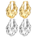 Hypoallergenic Jewelry Earrings OEM Tarnish Free Stainless Steel 18k Gold Plated Thick Cc Stud Earrings Hoop Earrings for Women