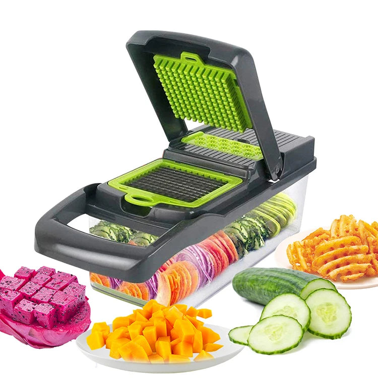 Cheap Multifunctional 16 in 1 Handheld Vegetable Chopper Onion Cutter Potato Peeler Kitchen Fruits Slicer Vegetable Cutter