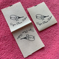 Custom Loop Fold Natural Organic Cotton logo Label100% Soft Organic Cotton Clothing Label