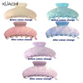 KUACHI Wholesale New Design Summer Acrylic Change Color Hair Claw Clip Fashion Unique Sweet Gradient Hair Claw for Women