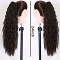 Hot Sale Synthetic Long Curly Hair Extensions Hairpieces Ponytail Drawstring Ponytail Fiber Hair 23 Inch for Women Girls