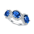 C548 Abiding Jewelry Popular Design Lab Spinel Oval Cut 925 Sterling Silver Elegant Rings Engagement Girls Ring for Women