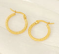 New Arrival 18K Gold Plated Stainless Steel Round Earrings Trendy Hoop Unisex Fashion Jewelry for Anniversary