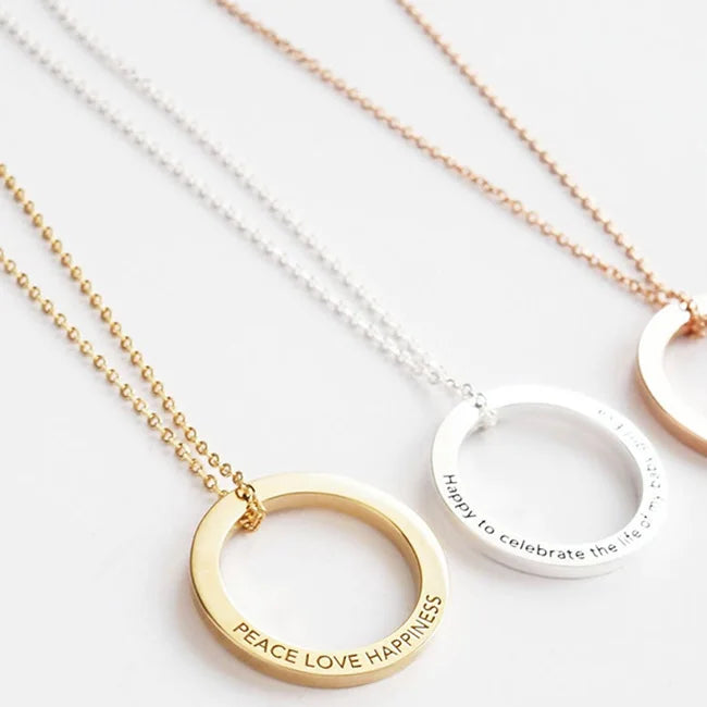 2022 Classic Engagement & Wedding Fashion 925 Sterling Silver Personalized Birthstone Circle Pendant Necklace for Women