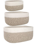KUYUE Set of 3 for Blanket Clothes Basket Organizer Storage Basket Clothes Organizer Storage Bin