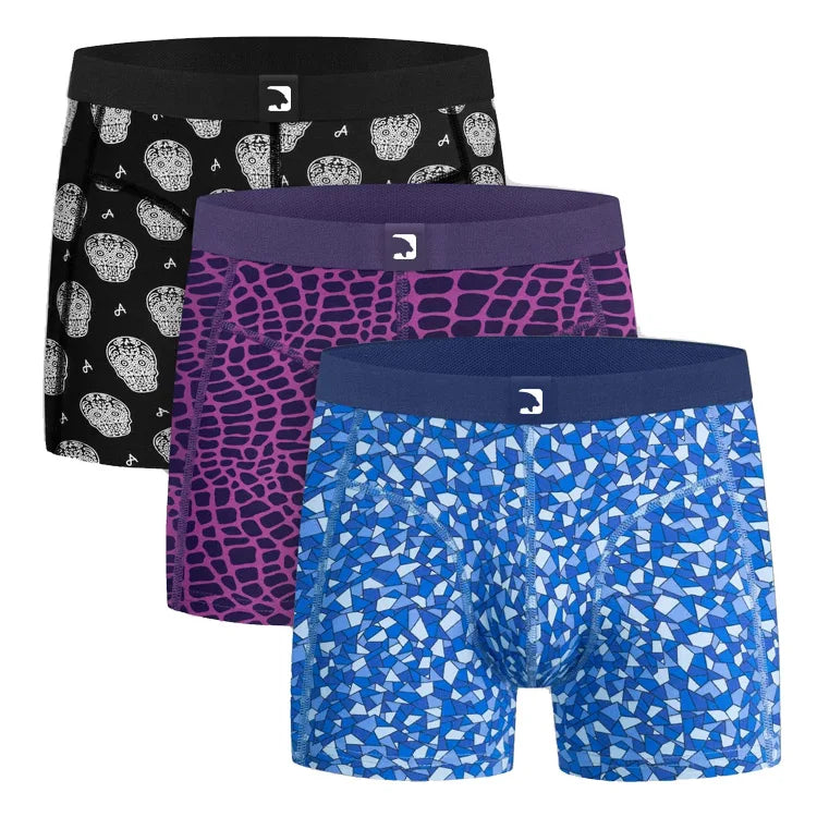 American Popular Boxer Brief Plus Size Underwear Comfy Man Boxer Briefs for Man Fitness Elastic Underwear Men Boxer Briefs