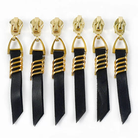 Meetee ZT517 5# DIY Clothing Luggage Zipper Sewing Accessories Leather Decorative Slider Zipper Head Zipper Puller