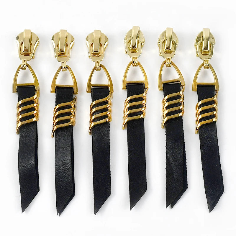 Meetee ZT517 5# DIY Clothing Luggage Zipper Sewing Accessories Leather Decorative Slider Zipper Head Zipper Puller
