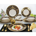 Karosa 24pcs Household Dishes & Plates and Bowls Set Porcelain Dinner Set Ceramic Dinnerware Sets