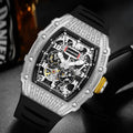 HANBORO King Series Luxury Automatic Mechanical Watch Men Pointer Dial Luminous 5BAR Water Resistant Rubber Band