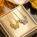 Wholesale Korean Stainless Steel Fashion Choker Necklace Zircon Butterfly Pendants for Necklace Charm
