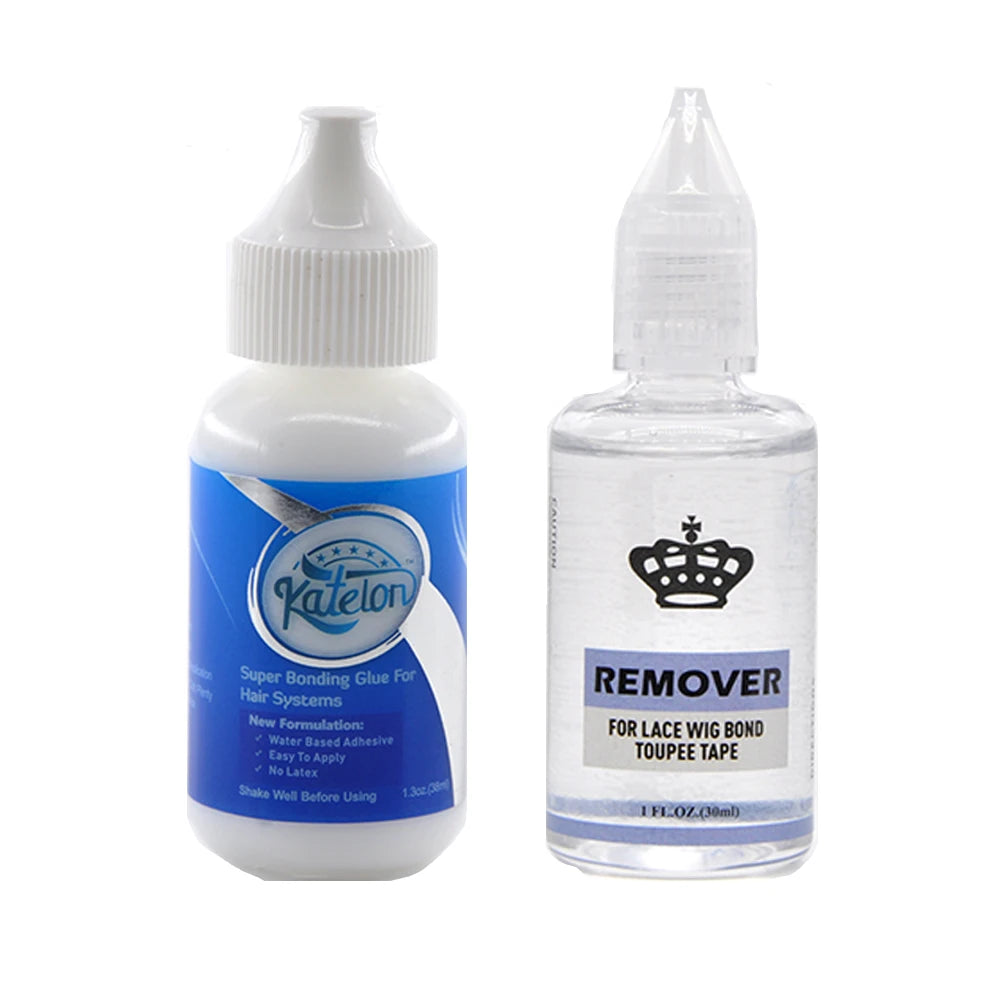 1.3OZ(38ml) Private Label Super Waterproof Bonding Adhesive Lace Glue Wig clear for Hair Systems Lace Wig Glue and Remover