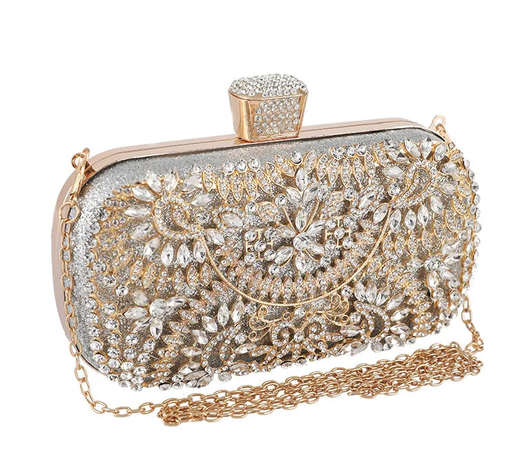 2022 Luxury Rhinestone Crystal Party Hand Bags Ladies Wedding Handbag Acrylic Clutch Purse Evening Bags for Women