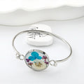 New Style Real Flower Resin Bangle Resin Flower Bracelet Dried Flower Bracelet for Women