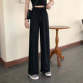Soft Comfort Women Black Pants New High Waist Casual Summer Slacks Pants Women Ankle-Length Long Trousers Female Slacks
