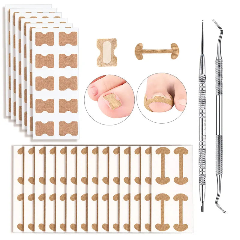 Ingrown Toenail Removal Kit Manicure & Pedicure Set with Corrector Patch for Toenail Treatment