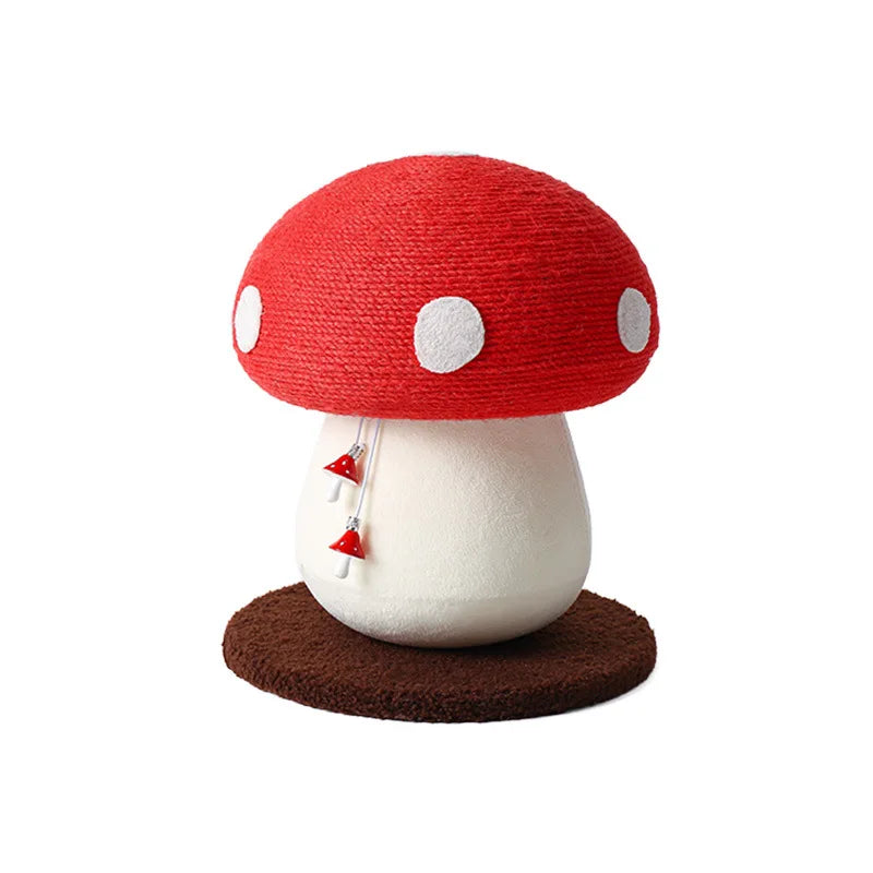 Mushroom Cat Scratching Board Pillar Is Durable Shavings Resistant Sisal Cute Cat Climbing Toy Indoor Cat Paw Tree