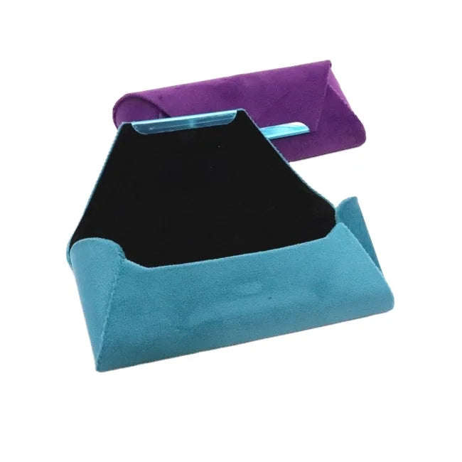 Unique Design Eyeglasses Case Fashion Soft Purple Velvet Metal Optical Glasses Cases Personalized Spectacle Sunglasses case