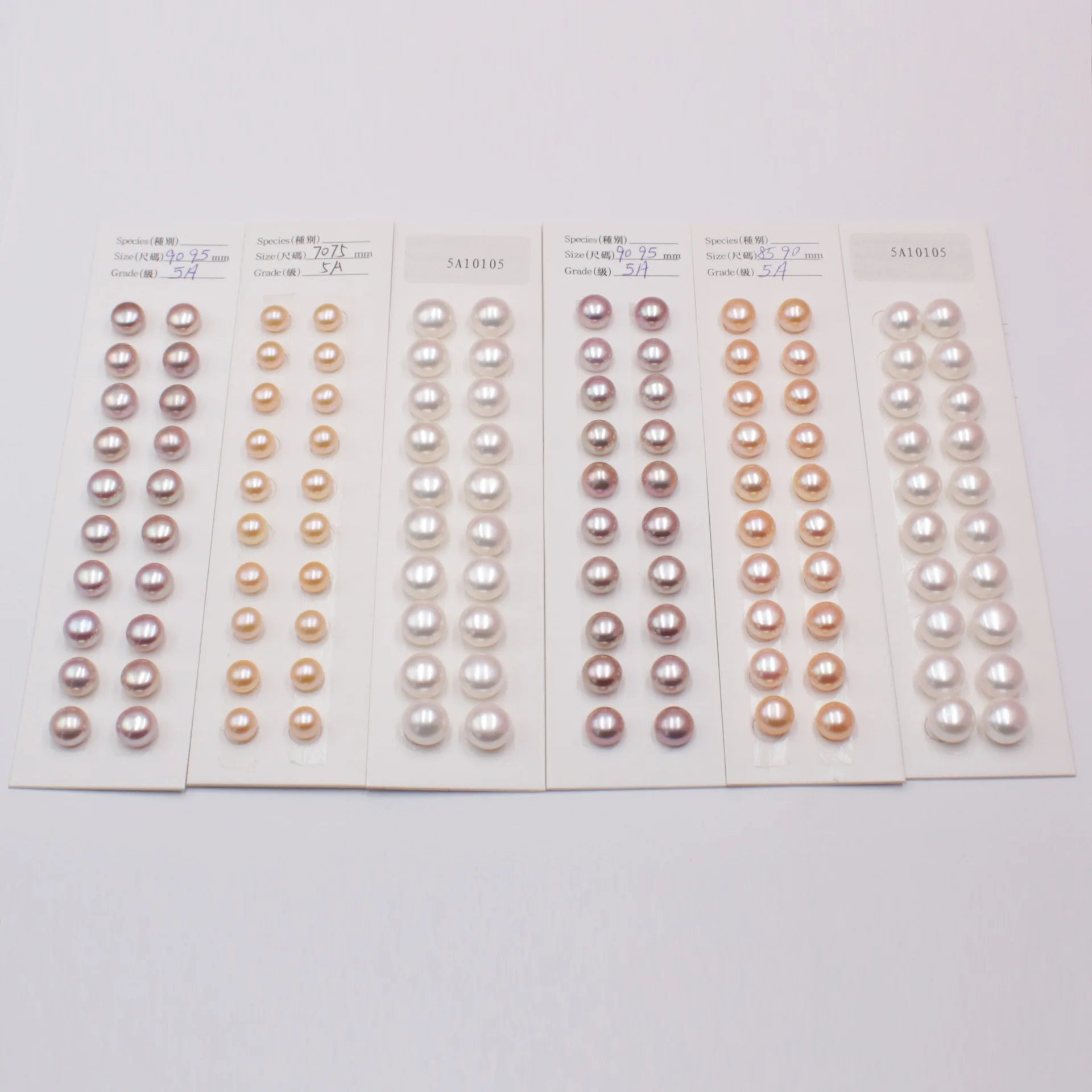 Wholesale 5A High Luster White Natural Freshwater Loose Button Pearls 5-10mm Beads Third Party Certified for Jewelry Making