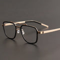 Titanium Double Bridge Optical Eyeglasses Frame Durable Vintage Spectacles for Men Golden 9743 Eye Glass Frame Stylish Optical