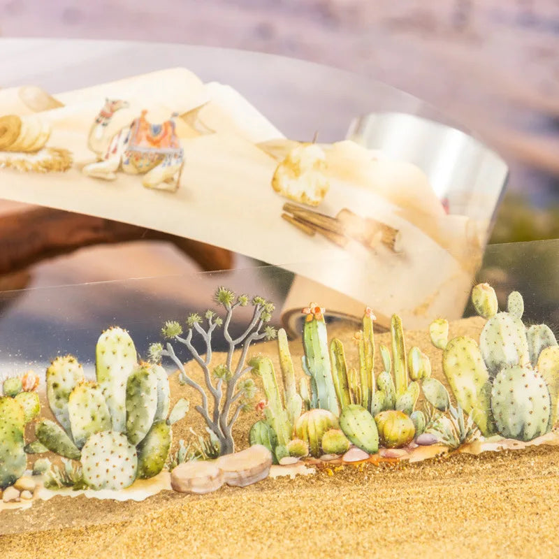 2M/Roll PET Landscaping Tape Desert Trip Series Handbook DIY Vintage Decorative Stickers