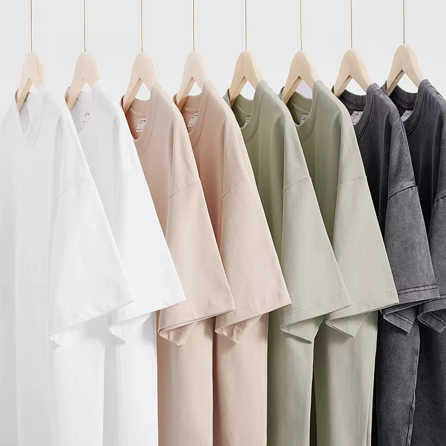 LMT2004 Manufacturer Wholesale Custom Heavyweight 300 Gsm Blank T Shirt Drop Shoulder T-Shirts for Men