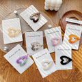 New Korean Acetate Hair Clip Wholesale Cute Heart Girls Hair Clips Custom Logo Hair Clips for Women
