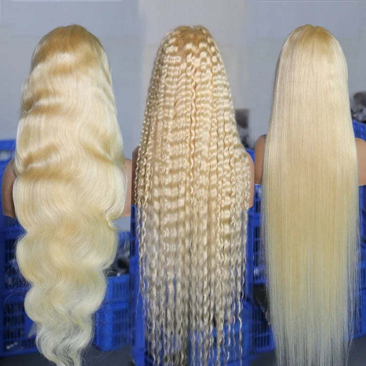 10 Inch 613 Blonde Straight Hair 13x4 Lace Front Wigs Skin Melt HD Lace Frontal Wigs Full Lace Human Hair Wig