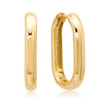 925 Sterling Silver Gold Vermeil Minimalist Punk Large Thick Hoop Earring Wholesale