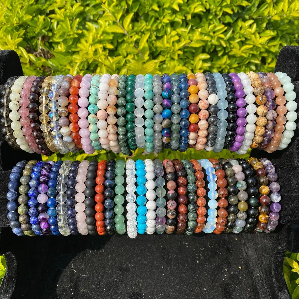 Wholesale Genuine Healing Natural 6mm 8mm Elastic Stretchy Round Gemstone Crystal Stone Bead Bracelet Bracelets