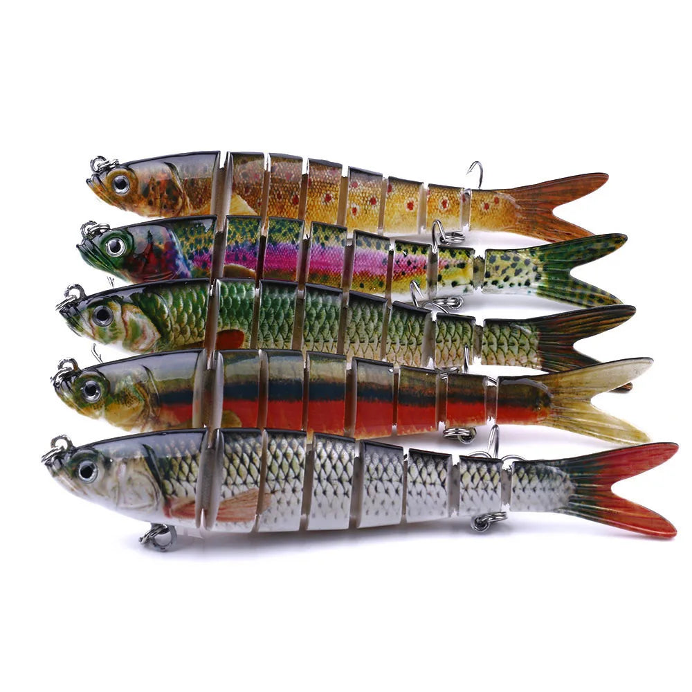 Lifelike 13.7cm 27g Fishing Artificial Bait Hard Plastic 8 Segments Jointed Bass Fishing Lure