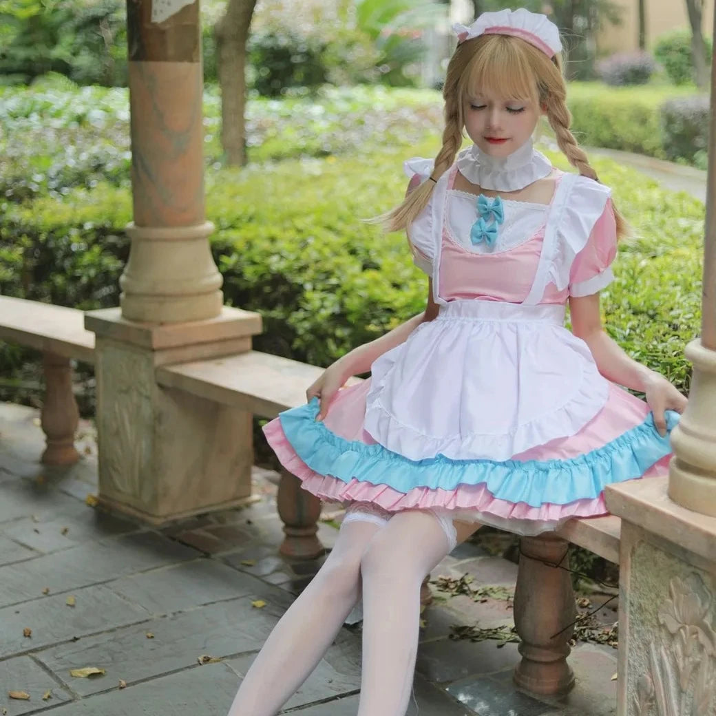 Cute New Soft Maid Dress Big Size COSPLAY Costume Network Red Live