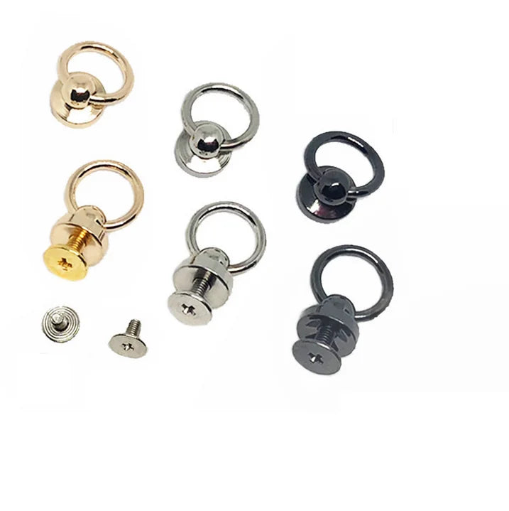 Solid Brass Ball Head Studs Knob Screw Rivets Studs Leather Belt Round Monk Head Rivets Spikes