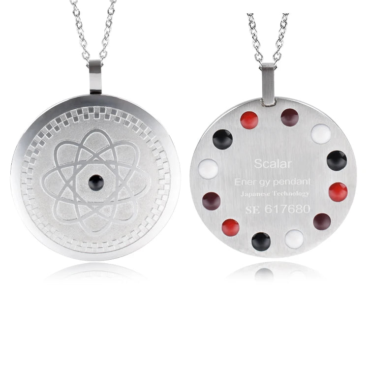 Japanese Technology Scalar Energy Flower Shape Pendant Classic Style Stainless Steel Necklace Fashion Jewelry Children Antique