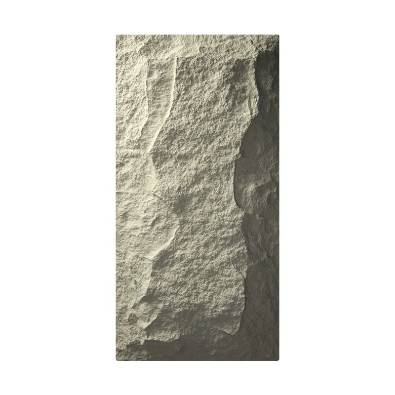 Modern Style Light Gray 3D Faux Stone Panel Sintered Polyurethane PU Wall for Exterior Background Wall Decoration