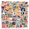 50PCS Anime Stickers King of the Hill Motorcycle Skateboard Water Bottle Label Vinyl Motorcycle Wall Stickers